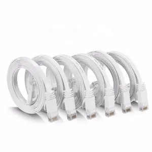 Harga EXW OEM 1M Datar Bc Cca Cat6 Cat6a Cat7 Cat8 Lan Ethernet Cat8 Kabel Patch Cord Utp Cat6 Kabel Cat7Sstp Kabel Jaringan