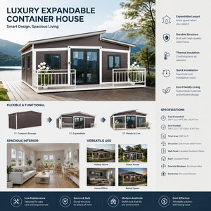 Casa Prefabbricata Espandibile in Acciaio Leggero da 20Ft 40Ft Pronta per la Spedizione, Casa Pieghevole Modulare Portatile - Product Image 4