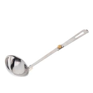 Cuchara Plegable de Acero Inoxidable con Gancho Antideslizante, Cuchara <span class=keywords><strong>para</strong></span> Sopa, Utensilios de Cocina <span class=keywords><strong>para</strong></span> Camping, Picnic y <span class=keywords><strong>Barbacoa</strong></span> + Bolsa - Product Image 3