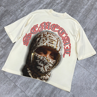 T-shirt 100% Coton Luxe Oversize Court Épais Manches Courtes Strass Logo Personnalisé Fournisseur en Gros T-shirt Homme