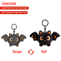 Fabricant de jouets en peluche en coton miniatures personnalisés, porte-clés en peluche avec logo et porte-clés jouet personnalisé