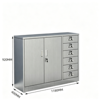 Archivador de Oficina de Acero Reforzado, Modelo H1090W900D400, Personalizable