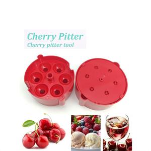 Extractor de Semillas de Cereza de 6 Orificios, Herramienta Multiusos para Quitar Semillas de Cereza, Extractor de Piedras de Cereza de Plástico, Descorazonador de Frutas para Cocina - Product Image 1