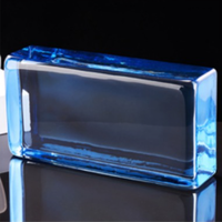 Vente en gros directe de briques de verre glacé pour l'extérieur avec décoration standard solide en cristal clair