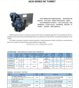 ที่จับเครื่องมือกลึงแนวนอนแบบอัตโนมัติ Nc ความแข็งแกร่งสูง 6 สถานี รุ่น AK3080X6J พร้อมมอเตอร์สำหรับเครื่องมือกลึง - Product Image 3