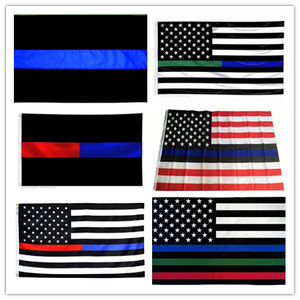 Bandera <span class=keywords><strong>de</strong></span> policía <span class=keywords><strong>de</strong></span> línea <span class=keywords><strong>de</strong></span> dos colores, 100% poliéster, azul, rojo, Delgado, 3x5 pies, disponible - Product Image 4