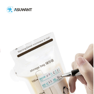 Tùy Chỉnh Hình Biểu Tượng 200Ml BPA <span class=keywords><strong>C</strong></span>ấp Thự<span class=keywords><strong>c</strong></span> Phẩm Miễn Phí Heatable Kín Sữa Vú Lưu Trữ Túi Nhựa Với Dây Kéo - Product Image 6