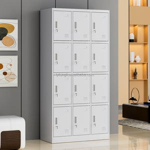 Casier métallique à 12 portes en stock, <span class=keywords><strong>armoire</strong></span> de rangement en acier pour école, gymnase, usine, vente en gros, MOQ 30, échantillon et petites commandes acceptables - Product Image 3