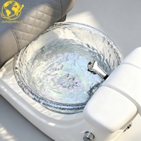 Fauteuil de pédicure électrique réglable en fibre de verre à prix d'usine pour salon de manucure, avec drainage automatique sans tuyauterie