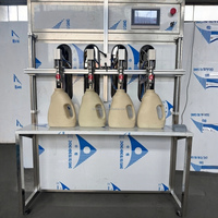 Machine de remplissage semi-automatique à piston pour liquides de lavage