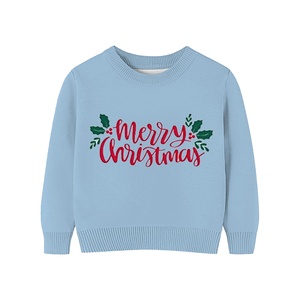 <span class=keywords><strong>Pull</strong></span> à col rond vintage à motif de sapins blancs et de flocons de neige, pour petits garçons, en tricot <span class=keywords><strong>rouge</strong></span> de Noël - Product Image 2