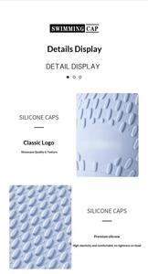 <span class=keywords><strong>Bonnet</strong></span> <span class=keywords><strong>de</strong></span> <span class=keywords><strong>bain</strong></span> en silicone imprimé sur mesure avec dôme amusant et logo long, vente en gros, accessoire <span class=keywords><strong>de</strong></span> natation amusant pour la baignade en eau vive - Product Image 6