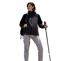 Veste de pluie imperméable pour hommes unisexe Imperméable Softshell léger avec fonction chauffante et chaude grande taille pour la randonnée et le voyage