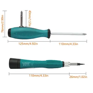 Juego de destornilladores magnéticos de doble propósito de precisión 10 1 <span class=keywords><strong>Bits</strong></span> Durable electrodoméstico Reparación <span class=keywords><strong>digital</strong></span> Manual Phillips Plástico - Product Image 5