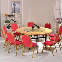 Chaises de banquet modernes empilables en métal rouge et or pour événements, mobilier de luxe pour hôtels et mariages