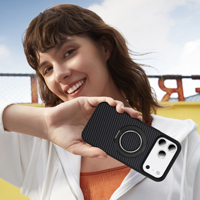 Coque de téléphone populaire en TPU souple avec texture fibre de carbone, support anneau métallique, antichoc et anti-chute, protection pour téléphone portable