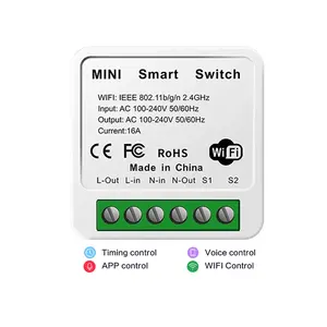 Sakelar hidup tirai Bot sakelar pintar pengendali Motor Tuya Wifi 1/3/4 cara 10/16a