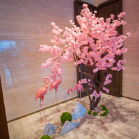 Indoor Outdoor Maßgefertigter Künstlicher Roter Weißer Rosa Kirschblütenbaum in Kleiner und Großer Ausführung für Hochzeitsdekoration