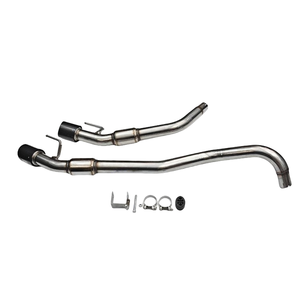 <span class=keywords><strong>2022</strong></span> + <span class=keywords><strong>Ford</strong></span> Next Gen <span class=keywords><strong>Ranger</strong></span> Raptor 3,0 <span class=keywords><strong>V6</strong></span> Acero inoxidable + Fibra de carbono Cat Back Sistema de escape de doble tubo - Product Image 5