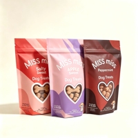 Sachet refermable en PE recyclable, haute barrière, sans BPA, qualité alimentaire, personnalisable OEM, pour aliments secs et friandises pour animaux de compagnie (chiens et chats)