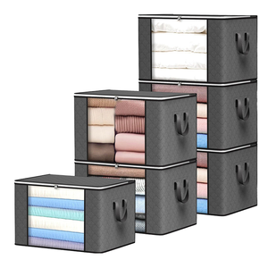 Đóng gói Hành lý lưu trữ quần áo có thể gập lại chăn lưu trữ túi, lưu trữ container cho tổ chức phòng ngủ Closet quần áo - Product Image 1