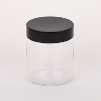 Aangepaste Groothandel 4 Oz 8 Oz 16 Oz Lege Container Doorzichtig Voedsel Blik Huisdier Plastic Pot Met Eenvoudig Open Deksel Schroefdop Voor Snoepkoekje