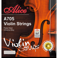 Violin String Set with Plated Steel Plain Strings Steel Core Al-Mg and Ni-Fe Winding Musical Instrument Accessories
