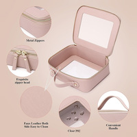 Boîte de rangement pour tuiles de mahjong en PU avec fenêtre de visualisation transparente en PVC pour un rangement organisé des jeux de mahjong, des jeux à domicile et des jeux de table