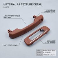 Lot de 7 poignées de porte intérieures améliorées anti-adhésives pour BMW Série 5 F10 F11 F18 520 525 51417261929 Kit de couvre-poignées Moka