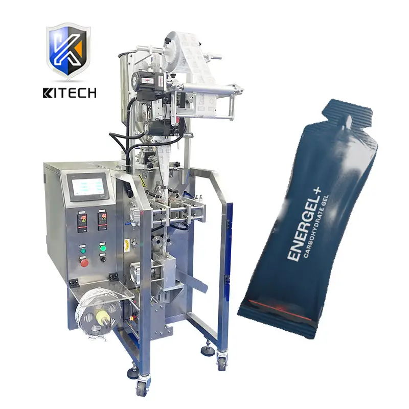 KL-160 Stainless Steel Automatic 10ml Irregular Shaped Sachet Energy Gel Liquid Packing Machine