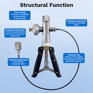 Calibrador de Pressão Manual Moray MEZ4002 em Aço Inoxidável com Bomba de Pressão - Product Image 2