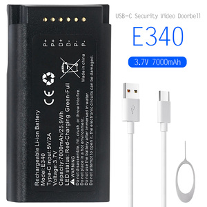 Batterie de remplacement 3,7 V 7000 mAh pour sonnette vidéo de sécurité eufy E340 - Product Image 4