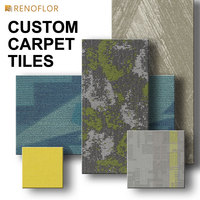 Moquette modulaire en nylon ignifuge et antidérapante à boucles, personnalisée par le fabricant, pour hôtel et bureau