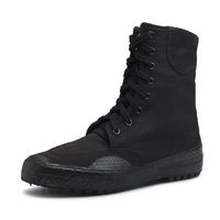 Bottes de combat en toile Offre Spéciale formation chaussures de sécurité taille haute pour hommes et femmes chaussures en toile chaussures d'extérieur semelle en caoutchouc
