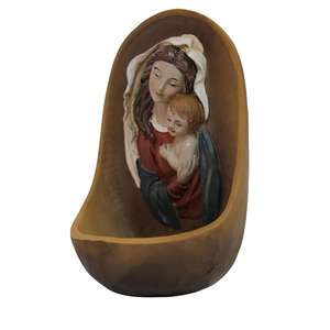 Fuente de Agua Bendita de 12 cm con la Virgen María y el Niño Jesús, Decoración Creativa y Novedosa para el Hogar (9006935006650) - Product Image 3