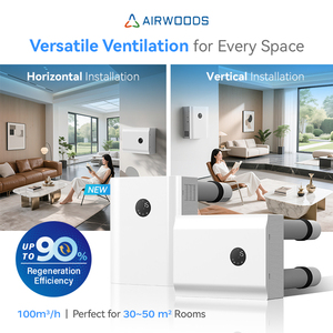 Récupérateur d'air mural 100m3/h ERV HRV, fonctionnement silencieux, options d'installation multiples, <span class=keywords><strong>ventilation</strong></span> à récupération d'énergie pour la maison - Product Image 3