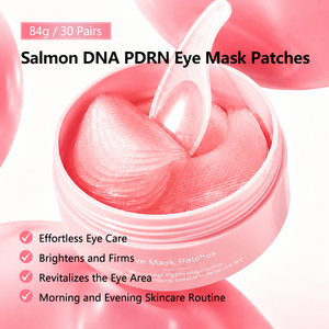 Patchs pour les yeux OEM au DNA de saumon PDRN pour rajeunir et réduire les poches sous les yeux avec Glow Jelly, patchs masques pour les yeux à la niacinamide pour les cernes - Product Image 4
