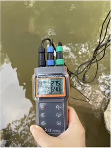 Medidor de Calidad del Agua Multiparamétrico AZ86032, Dispositivo Impermeable con ODO, pH y COND. Salinidad/TDS Temperatura Lectura de datos personalizada compatible con ODM - Product Image 2