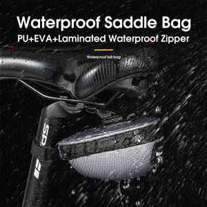 Sacoche de selle de vélo WEST BIKING portable à ouverture large avec support pour feu arrière, sacoche de selle de vélo étanche à coque rigide pour vélo de route - Product Image 6