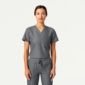 YH Hot Selling Anti Wrinkle Soft Fabric Rayon Nurse Scrubs Hospital Uniform Medical Clothes Women And Men Scrubs Top Scrubs Sets