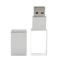USB Flash Drive Kristal Kaca 4GB-16GB USB 3.0 Kecepatan Tinggi dengan Logo OEM Kustom Baru dan Garansi 1 Tahun