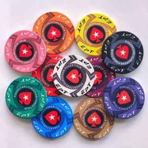 Jetons de <span class=keywords><strong>poker</strong></span> en céramique EPT de haute qualité pour Texas Hold'em, jetons de Mahjong, cartes à jouer, pièces de récompense, non toxiques et durables - Product Image 1