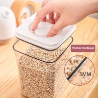 Organisateur de réfrigérateur de garde-manger de cuisine à verrouillage facile Ensemble de bocaux en plastique transparent empilables Couvercle hermétique Récipient de stockage des aliments