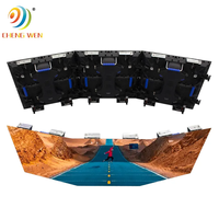 Pas cher prix P2.976 écran géant à angle incurvé extérieur panneau flexible panneau publicitaire extérieur écran led affichage