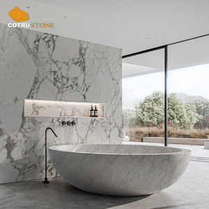 Bad Voor Douche Marmer Producten Vrijstaande Eenvoudige Vierkante Whirlpools Marmeren Bad - Product Image 2