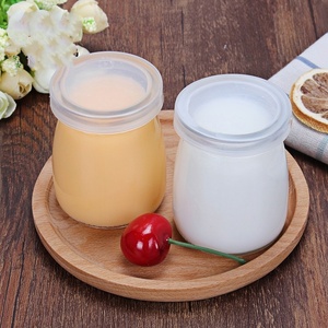 Mini Envase de Vidrio Transparente de 100 ml, Recipiente Vacío para Postres, Mermelada, Leche, Yogur, Gelatina, Pudín, con Tapa de Plástico, Gran Venta - Product Image 1