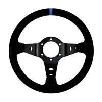 Volant de course universel personnalisable pour voiture, modification améliorée, 350 mm, luxe, suède, sport