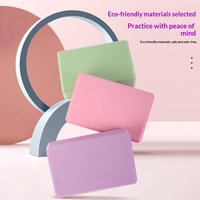 Brique de yoga en EVA haute densité, couleur unie, qualité supérieure, bloc d'exercice en mousse durable pour studio de fitness, pratique du yoga et entraînement.