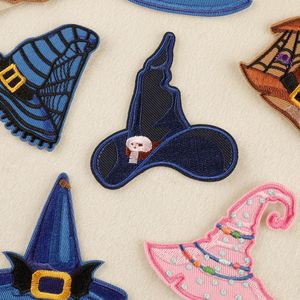 Grande collection de patchs brodés thermocollants variés, motif chapeau de sorcière d'Halloween, pour la décoration de vêtements et de chapeaux - Product Image 4
