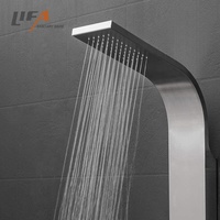 Colonne de douche à prix de gros avec hydromassage et pluie artificielle, panneau de douche haute pression à installer